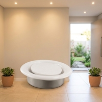 Hotte de ventilation ronde réglable de 6 pouces à surface métallique épaissie et peinture cuite, à prix abordable