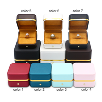FADELI PACKING-EPR Vente en gros Boîte à bijoux en cuir PU rouge, emballage créatif pour bijoux fins, boîte à bagues pour femmes avec inserts