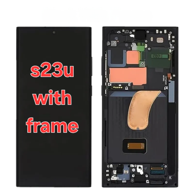 OLED LCD Touchscreen Display for Samsung for Galaxy S23 Ultra Frame Style 3-Year Warranty Replacement