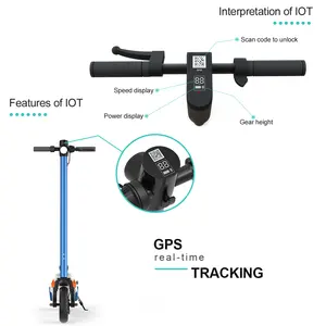 Rental Sharing Business Solutions QR Code Scan Unlock GPS Electric Scooter Led Display 4G Iot Module Sharing Escooter App System