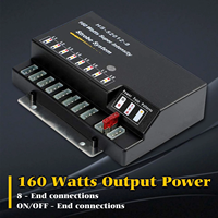 Shinemien 160W 8-Kopf HID Xenon Stroboskop-Lichtset Weiß/Bernstein 12/24V Universelle Passform Fahrzeug-Notwarnsystem
