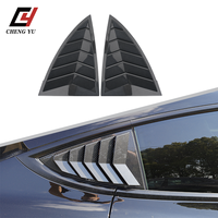 Accessoires automobiles directement de l'usine : Cache-fenêtre latérale arrière en ABS, aspect carbone noir brillant, pour Tesla Model 3 Model Y