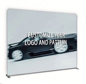 Custom Printed 8ft Straight Pop-up Tension Fabric Display Eco-Friendly <b>Backdrop</b> for Exhibitions - Product Image 4