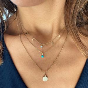 Stock Stainless Steel DIY Basic Loose <b>Chain</b> 12 Birthstone Pendant Necklace 18K Gold Color Protection Vacuum Electroplating - Product Image 2