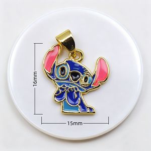 HD0808 Nuevos <span class=keywords><strong>y</strong></span> Adorables Dijes <span class=keywords><strong>de</strong></span> Esmalte <span class=keywords><strong>de</strong></span> <span class=keywords><strong>Stitch</strong></span> <span class=keywords><strong>de</strong></span> Dibujos Animados, Bañados en Oro <span class=keywords><strong>de</strong></span> 18K, Colgantes <span class=keywords><strong>de</strong></span> <span class=keywords><strong>Lilo</strong></span> <span class=keywords><strong>y</strong></span> <span class=keywords><strong>Stitch</strong></span>, Fornituras <span class=keywords><strong>de</strong></span> Joyería <span class=keywords><strong>de</strong></span> Dibujos Animados, Regalos para Niños - Product Image 6