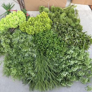 Fleurs artificielles Jinxi, décoration de mariage verte, branches en soie de 30 cm à 100 cm pour la maison et les arrangements de mariage - Product Image 1