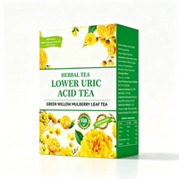 MWTEA Tisane Détoxifiante 20 Jours Contre la Goutte, Chicorée et Gardénia, Sachets de Thé aux Herbes, Nettoyage Acide Urique, Sans Sucre, Mélange Naturel 3g, Qualité Supérieure