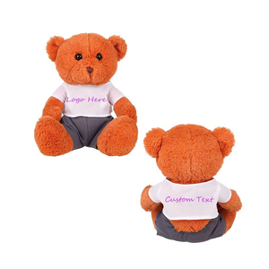 Orsetto di peluche super morbido ODM all'ingrosso con stampa logo personalizzata e maglietta, giocattolo con stampa a trasferimento termico - Product Image 4