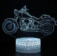 Cadeaux de moto tout-terrain Motocross Moto Lampe de nuit 3D pour enfants pour Noël Vacances Anniversaire Cadeaux