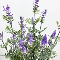 Bunga Lavender Buatan 48cm dengan Pot, Tanaman Bonsai Buatan untuk Dekorasi Rumah dan Taman