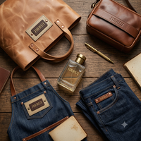 Étiquette en cuir PU personnalisée en rouleau, fabriquée en usine, avec bord découpé au laser et design écologique gaufré à chaud pour jeans