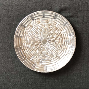 11 "or Rose rond motif régulier décor plateau épaissi en plastique fruits <span class=keywords><strong>plat</strong></span> bol décoratif chargeur assiette cadeaux en gros - Product Image 5