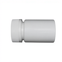 Bouteille en plastique HDPE blanche de 100 ml pour pilules, comprimés, capsules, vitamines, avec bouchon à vis CRC, en vente, haute qualité, logo personnalisé