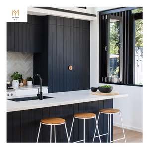 Armoire murale en bois massif moderne, vente en gros directe d'usine, armoire de cuisine en PVC blanc - Product Image 3