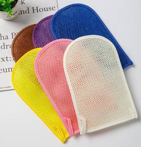 Nuovo guanto esfoliante con rete africana spugna da bagno esfoliante per il corpo della doccia Scrubber posteriore guanto Scrubber - Product Image 1