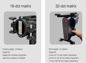Nhân vật lớn máy in cầm tay có thể in logo mã <span class=keywords><strong>QR</strong></span> kiểm soát vật liệu DOD máy in nhân vật lớn kẻ thù ống nhựa - Product Image 4