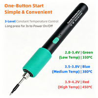 Fer à souder de précision YaoGong 210-USB, contrôle de température à 3 niveaux, embouts interchangeables, portable, rechargeable par USB, pour téléphone portable