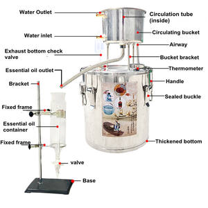 Alambic en acier inoxydable avec pompe, <span class=keywords><strong>kit</strong></span> de brassage pour eau, vin, brandy / équipement de distillation de whisky - Product Image 6