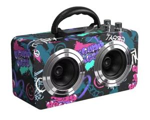 Altoparlante per bassi pesanti portatile in legno retrò in legno - Product Image 5