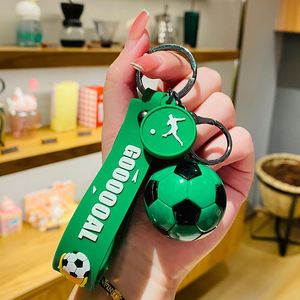 Custom Logo UV Printed Stainless Steel 3D Soccer <b>Keychain</b>-Fashion Lightweight <b>Personalized</b> Sports Gift for Fans - Product Image 2