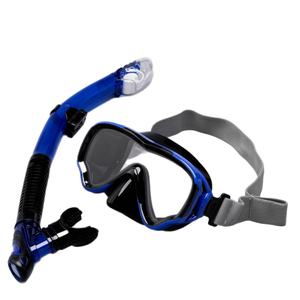Masque de plongée intégral en silicone le plus vendu, lunettes anti-buée, tuba respiratoire, ensemble de plongée pour adultes, hommes et femmes, plongée entièrement sèche - Product Image 1