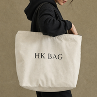 Sac fourre-tout personnalisé en toile de coton recyclé avec poignées, imprimé avec logo sur mesure, pour courses et épicerie