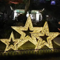 Grande fête de noël, décoration de ramadan en plein air, lumière led à motif étoile de lune