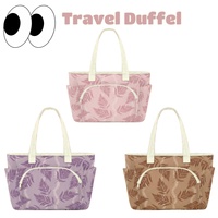 Sac fourre-tout décontracté écologique de 20 L, sac de voyage personnalisé avec imprimé fougère hawaïenne, plusieurs poches pour le rangement, sac de courses