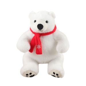 Oso Polar de Peluche con Bufanda Roja - Oso Blanco del Océano Ártico con Bufanda Navideña, Lindo Juguete de Animal Ártico, Regalo de Oso Polar - Product Image 4