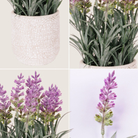 Bunga Lavender Buatan Tangan Plastik Ramah Lingkungan Modern Realistis Ringan Tahan Air Dekorasi Rumah Pernikahan Perayaan