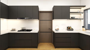 Armoires de cuisine modernes sur mesure en contreplaqué du Guangdong, armoires de cuisine pour salle à manger, îlot de cuisine - Product Image 5