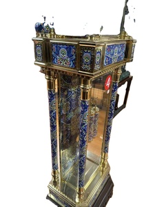 Đồng thau đồng thau ưa thích cloisonne Men 5 ngày lặp lại Đức cơ khí chuyển động 8 âm thanh mùa xuân ông nội bảng sàn Đồng hồ - Product Image 2