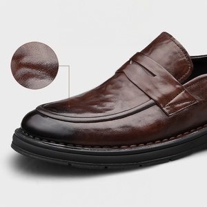 Chaussures en cuir de vachette pour hommes, chaussures de ville formelles pour hommes, chaussures décontractées confortables pour hommes, chaussures de marié - Product Image 4