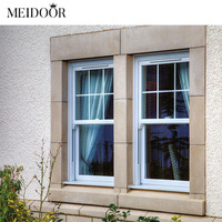 Fenêtres à battants doubles en PVC modernes à double vitrage pour usage extérieur dans les maisons, cuisines, salles de bain - Insonorisation et isolation thermique