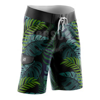 Shorts de bain respirants à cordon de serrage extensible dans les 4 sens, shorts de plage, séchage rapide, surf, hommes, vente en gros personnalisée