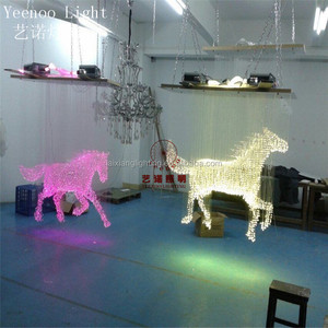 Lustre rond 3D à changement de couleur, dragon/<span class=keywords><strong>cheval</strong></span>, matériau en fibre optique PMMA, garantie 5 ans, lustre LED - Product Image 6