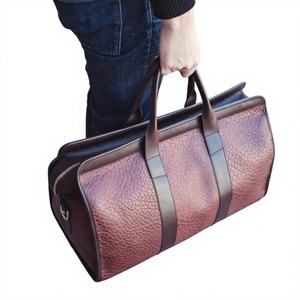 100% Genuine Leather Eco-Friendly Lightweight <b>Weekender</b> Sport Duffle Travel Bag Waterproof Large Capacity Sling Shoulder Bag - Product Image 1
