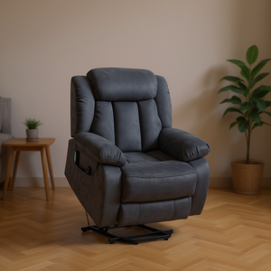 Sillón Reclinable Eléctrico con Control Remoto, Tapicería de Microfibra, Estructura de Metal, Cómodo Sillón Elevador para Personas Mayores, Conte - Product Image 2