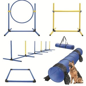 Tunnel d'agilité pour chien, équipement d'entraînement, jouet interactif pour cour extérieure, jeu d'obstacles, anneau de saut, imperméable - Product Image 1