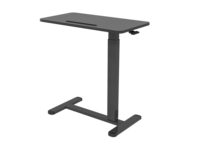 Support pour ordinateur portable à ressort à gaz mobile NBJOHSON Bureau relevable Bureau pneumatique avec roulettes cachées de 15 mm de hauteur mince