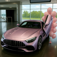Film de covering automobile PET auto-réparant, effet diamant or violet fluide, élégant, 5FTx55FT, avec effet de défilement, autocollants pour voiture 5ftx55ft