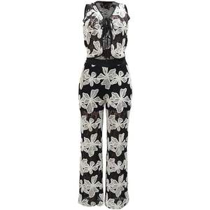 Conjunto de 2 Piezas Personalizado para Mujer 2026, Top sin Mangas de Encaje y Pantalones Rectos Transparentes, Atuendo Transpirable Estampado para una Cita Nocturna - Product Image 3