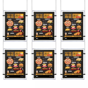 Advertising Window Display Acrylic Sandwich Led Poster Frame Crystal Led Frame Menu Board A1 Ultra-Thin Poster Light <b>Box</b> - Product Image 3