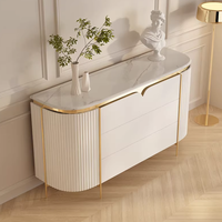 Meuble d'entrée en chêne italien, commode simple et moderne, meuble à chaussures, buffet français, meuble TV en bois de luxe léger, table basse