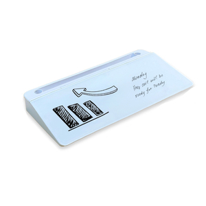 2025 New Trend Desktop Glass White Board <strong>Mini</strong> Glass <strong>Whiteboard</strong> Dry Erase Note Board with Storage - Product Image 3