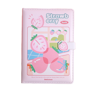 Agenda in Pelle PU 32K con Chiusura Magnetica e Logo Personalizzato, Pagine Interne Colorate con Ricamo di Frutta, Regalo per Ragazze - Product Image 1