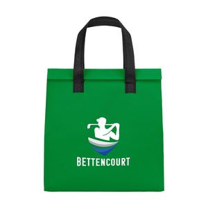 Custom Recyclable 80G Non-Woven Fabric Cooler Coated Water-Resistant Polypropylene W Foil <b>Laminated</b> Interior Take-Out Bag - Product Image 5