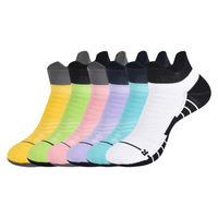 Chaussettes de sport pour jeunes en gros, couleurs vives, tricotées, respirantes, antibactériennes, pour l'entraînement et la performance sportive, chaussettes de compression
