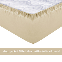 Vente en gros de linge de lit en microfibre 100% polyester, 4 pièces, avec housse de couette et taies d'oreiller, 1800TC, certifié OEKO-TEX
