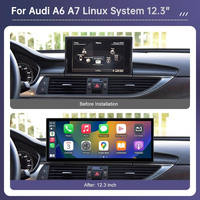 Estéreo Multimedia para Audi A6 C6 C7 A7 2011-2018, CarPlay Inalámbrico, GPS, Reproductor de Radio, Bluetooth, Pantalla Táctil de 12.3 Pulgadas